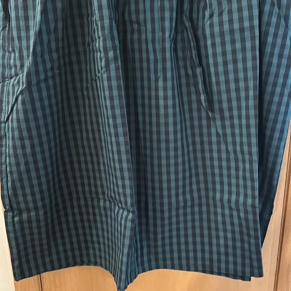 Draper James RSVP Paperbag Waist Plaid Tie Waist Skirt Black Green Plus Size 3X - Picture 6 of 14